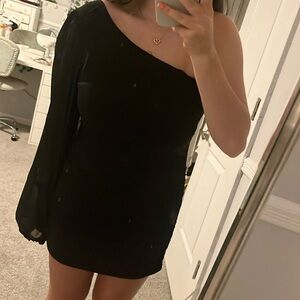 windsor one shoulder mini dress